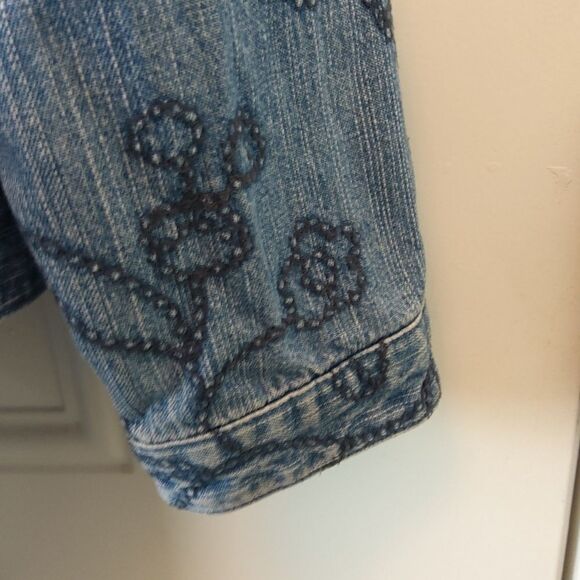 Classic elements denim button front embroidered jacket - Picture 6 of 11